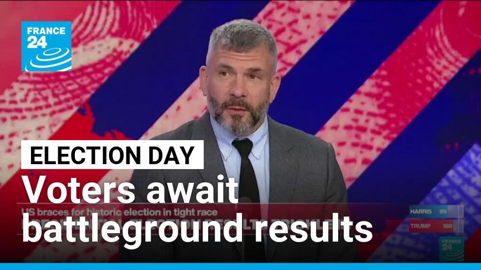 Election Day Trump and Harris win reliable states while voters await